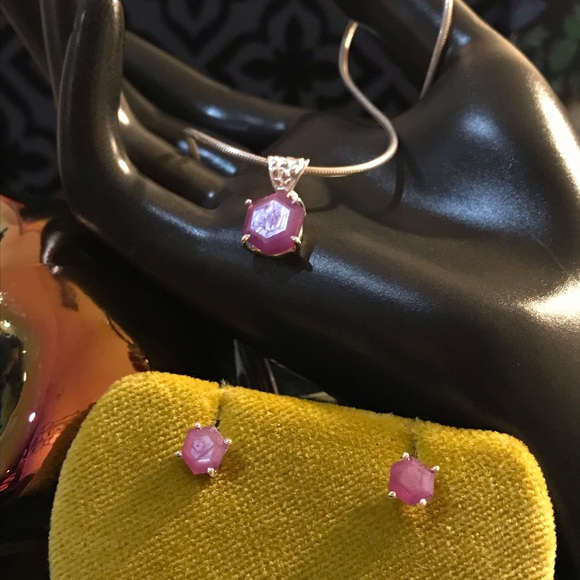 Raw Ruby & Sterling Set - Picture 12 of 16